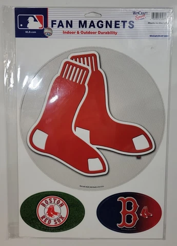 Boston Red Sox Official  Fan Magnet Set of 3 by Wincraft. New Cover