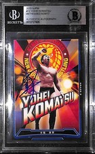 Yo Yohei Komatsu Signed 2015 Bushiroad New Japan Pro Wrestling Card #12R BAS COA