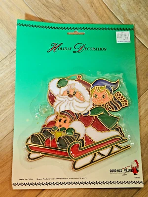 De Colección Regent Products Vidrieras Aspecto Ventana Decoración Navidad Santa Trineo Foto 1 de 4