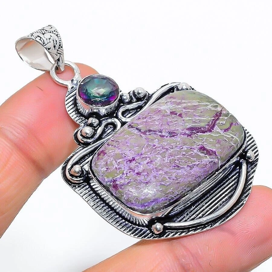 Ciondolo gioielli in argento sterling 925 fatto a mano con pietra preziosa... - Immagine 1 di 1