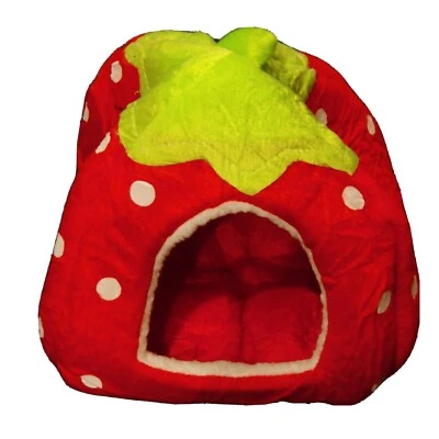 Guinea Pig Hideout Hamster Bed Rabbit House Cave Accessories Cozy Hide-Out Red