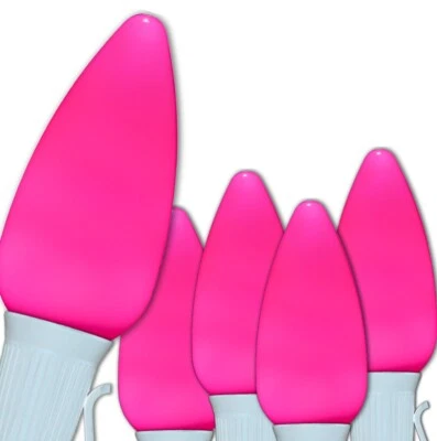 OptiCore C9 Commercial LED Shatterproof Christmas Lights, White Wire 25ft - Image 1 of 4