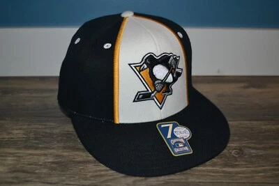MITCHELL & NESS PITTSBURGH PENGUINS FITTED HAT SIZE 7 NEW WITH TAGS - Image 1 of 4