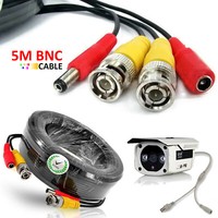 5M Meter BNC DC CCTV Security Video Camera DVR Data Power Extension Lead Cable