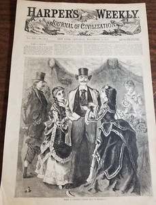 Take a Chance ? (1870 Harper's Weekly Original Woodblock) { # 2249}