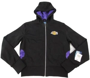 Los Angeles Lakers Womens Sizes S-M-XL-3XL Black Purple Full-Zip Jacket Hoodie - Picture 1 of 12