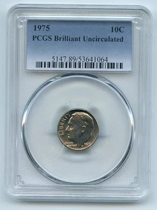 1975 10C Roosevelt Dime PCGS Brilliant Uncirculated BU - Picture 1 of 1