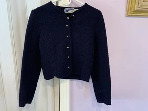 Cardigan maglione vintage The Eagle’s Eye 100% lana bottoni argento donna tg 6 - Foto 1 di 12