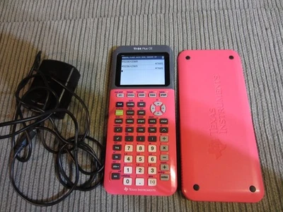 Texas Instruments Ti 84 Plus CE Pink Graphing Calculator - w/ Cover & Crgr Works - Image 1 of 4