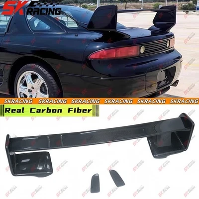 Unpainted FRP/Carbon Fiber Rear Trunk Spoiler Wing Fits Mitsubishi 3000GT 94-99  - Image 1 of 4