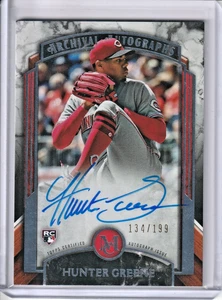 2022 Topps Museum Collection Hunter Greene Archival Autographs RC Auto /199 Reds - Picture 1 of 2