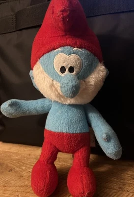 Papa Smurf 9" Plush The Smurfs Blue Red White Nanco Retired - Image 1 of 3