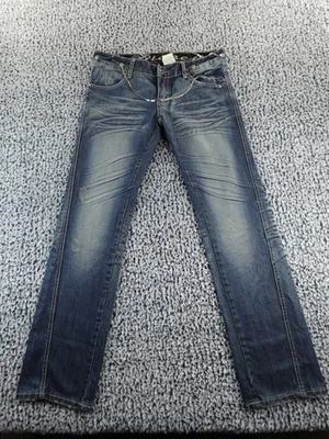 Diesel Womens Jeans Sz 29 Blue Distressed Chain Detail Low Rise Straight Leg Y2K - Image 1 of 4