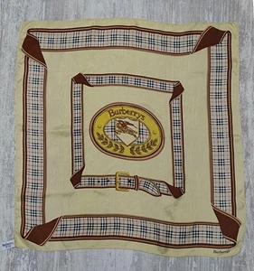 Burberry Seidentuch Karo Pferd Logo 57 x 56 cm - Bild 1 von 4