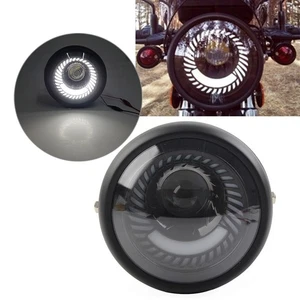 5-3/4" Switchback White LED Halo DRL Angel Eye Scheinwerfer Für Motorrad 1 Set - Bild 1 von 9