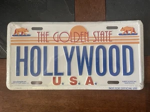 Hollywood USA Novelty License Plate Alberts Elovitz Gifts Golden State - Picture 1 of 2