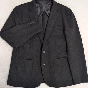 JCREW blazer dark grey jacket charcoal Men's L Wool Nylon Stretch Knit cardigan - Picture 1 of 8