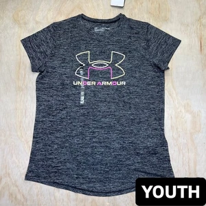 NEW GIRLS Under Armour Tech Big Logo Twist Short Sleeve Shirt XL - Picture 1 of 9