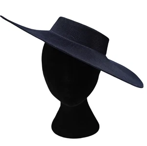 navy large DIY fascinator base wedding hat Kentucky Derby Royal Ascot - Picture 1 of 4