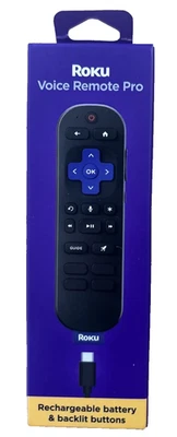 Roku Voice Remote Pro 2nd Edition Rechargeable Replacement Control Controller