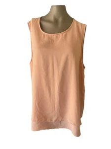 New Anne Klein Peach Orange Sleeveless Chiffon Layered Tunic Size XL - Picture 1 of 12