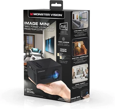 Monster Vision Image Mini Portable LCD Projector 1920x1080 HD (MHV1-1050) [LN]™ - Image 1 of 4