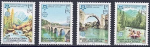 BOSNIA SERBA 2005 Cinquantenario francobolli Europa 4v MNH** - Picture 1 of 1