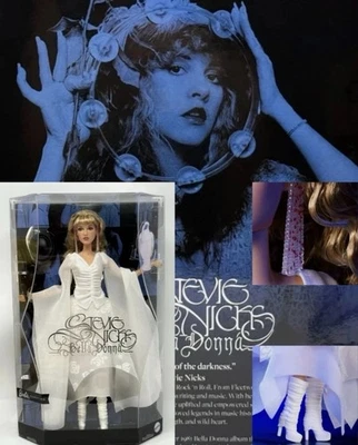 MATTEL Barbie Stevie Nicks Bella Donna Doll In White Dress - New - Sealed