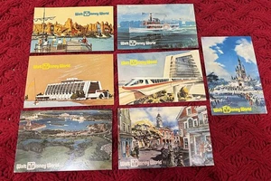 7 Concept Postcards VINTAGE 1971 Walt Disney World Preview Center Pre Opening - Picture 1 of 19