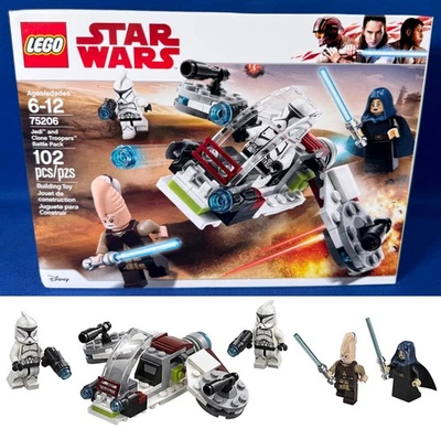 JEDI e CLONE TROOPERS BATTLE PACK Star Wars Lego 75206 BARRISS OFFEE Ki-Adi - Imagem 1 de 4