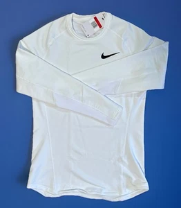 Nike Herren Dri-FIT LS Weiß Stretchig Sport Training Top CZ4281-100 L (4) - Bild 1 von 6