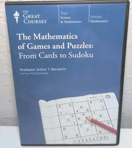 Great Courses Mathematics of Games and Puzzles Cards to Sudoku DVD Only B86 - Picture 1 of 2