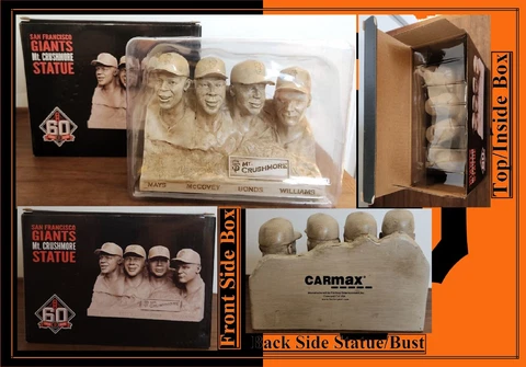 2018 SAN FRANCISCO GIANTS MT. CRUSHMORE STATUE BUST Mays McCovey Bonds Williams Cover
