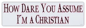 Calcomanía pegatina para parachoques - How Dare You Assume I'm Christian - Wicca, pagana - Imagen 1 de 1