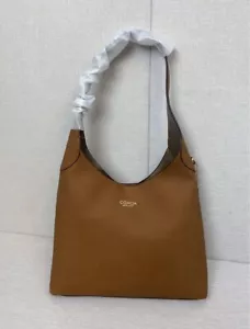 COACH Brooklyn Shoulder Bag 28 suede CW637 Siena Brown Outlet New - Picture 1 of 7