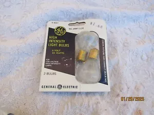 Vintage GE High Intensity 6 Volt 24 Watt Bulbs 24 RP/ 1133 2 Pack NOS NIP - Picture 1 of 2
