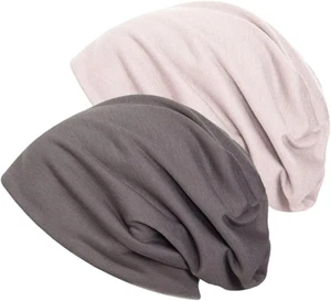 2 Stück Beanie Mütze, Dünne Slouch Baumwolle Mütz, Kopfbedeckung Schlafmütze, Ch - Bild 1 von 12