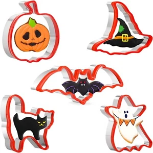 Halloween Ausstechformen Set 5 Stück Halloween Keksausstecher Edelstahl - Bild 1 von 6
