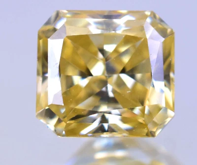 Lab-Grown Diamond 2.55 Ct Intense Yellow CVD ,Asscher, Clarity VVS1 -  Certified - Image 1 of 4