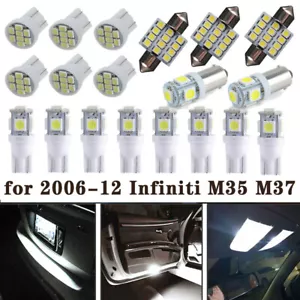 18X Super White LED Light Bulb Interior Package Kit for 2006-12 Infiniti M35 M37 - Picture 1 of 6