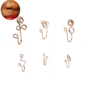 6Pcs African Nose Cuff Non Ring For Women Fake Piercings 05 - Picture 1 of 8