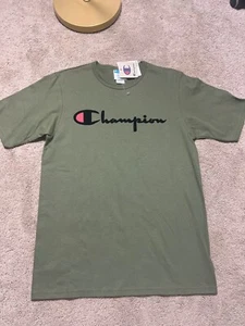 Champion Men's Green Heritage Logo Short Sleeve T-Shirt size M NWT - Picture 1 of 5