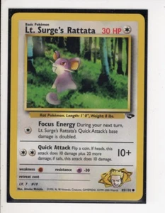LT. SURGE'S RATTATA GYM CHALLENGE SET POKEMON CARD 85/132 NM/M - Picture 1 of 1