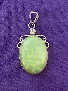 Grüner Türkis & Peridot 925 Sterling Silber Anhänger Neu ohne Kette - Bild 1 von 6