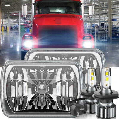 For Mack CH SFA MS300P CH600 CS200P LED Headlight Sealed Beam H6054 7X6 5X7 Pair - Image 1 of 4