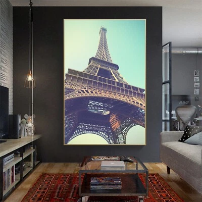 Eiffel Tower Landscape Art Photo Silk Canvas Poster Wall Print Paint Decor A1097 - Image 1 of 4