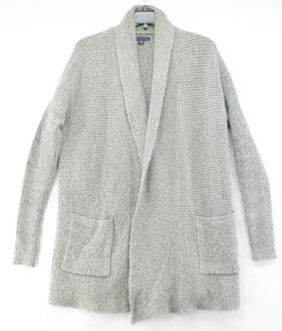 American Eagle Cardigan Sweater Woman's Medium Gray Open Front Knit Grandma Core - Picture 1 of 8