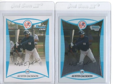 Austin Jackson 2008 Bowman Prospects #BP50 y Chrome Prospects BCP50 Opciones Foto 1 de 2
