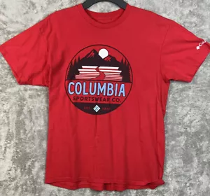 Columbia Sportswear Men's Red Short Sleeve T-Shirt Size L - Picture 1 of 7