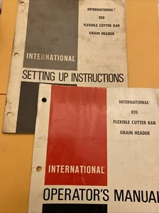 International Op. Manual And Set. Up Instr. 820 Flexible Cutter Bar Grain Header - Picture 1 of 11